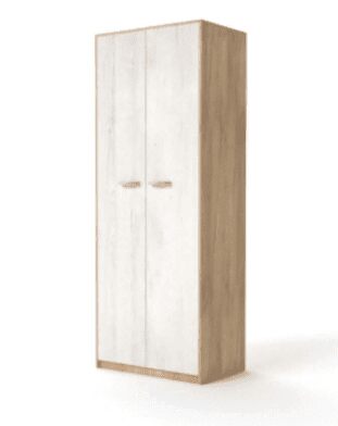 Шкаф 2-х дверный для детского платья и белья ЛДСП Юниор 3