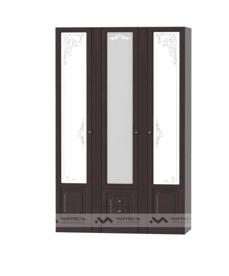 Шкаф 3-х дверный для платья и белья Ева 11 МДФ